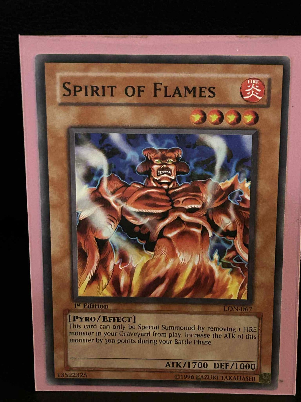 Spirit of Flames - LON-067 - Common - 1st Edition Labyrinth of Nightmare Yu-Gi-O