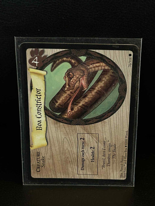 Boa Constrictor 76/116 Base Set Harry Potter Moderately Played
