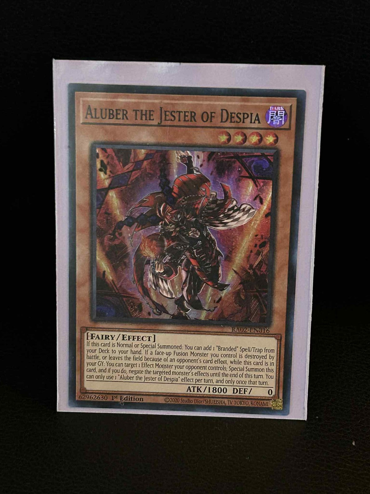 Aluber the Jester of Despia - RA02-EN016 - Super Rare - 1st Edition 25th Anniver
