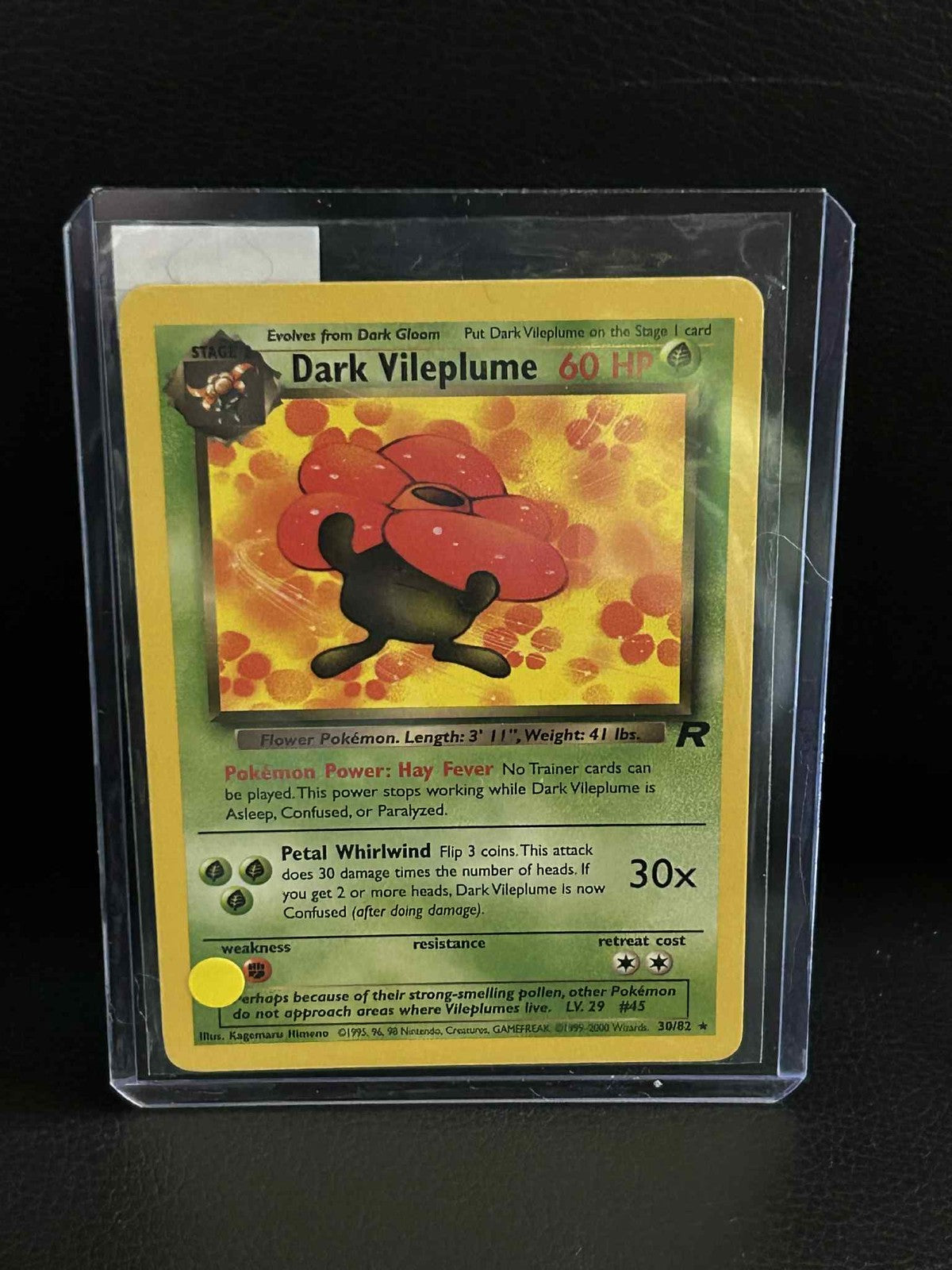 Dark Vileplume - 30/82 - Rare - Unlimited Edition Team Rocket Pokemon Heavily Pl
