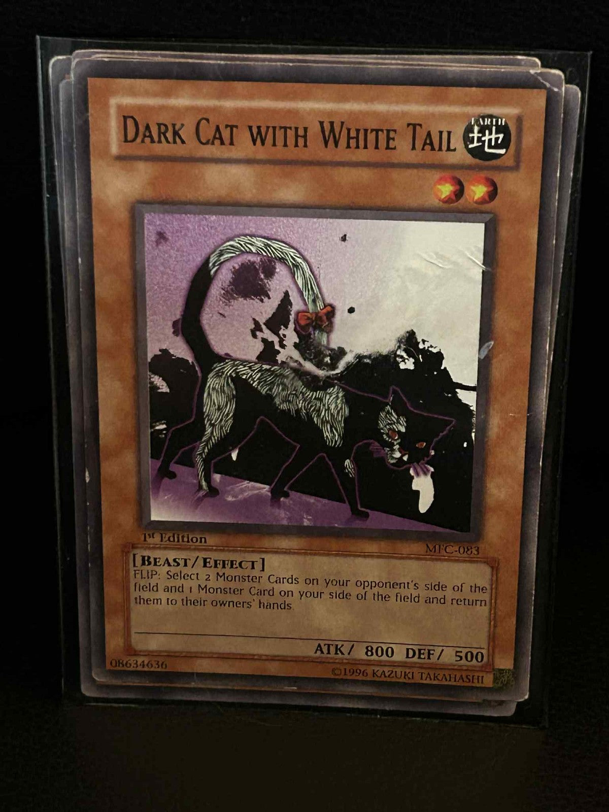 Dark Cat with White Tail - MFC-083 - Common - 1st Edition Magician's Force Yu-Gi
