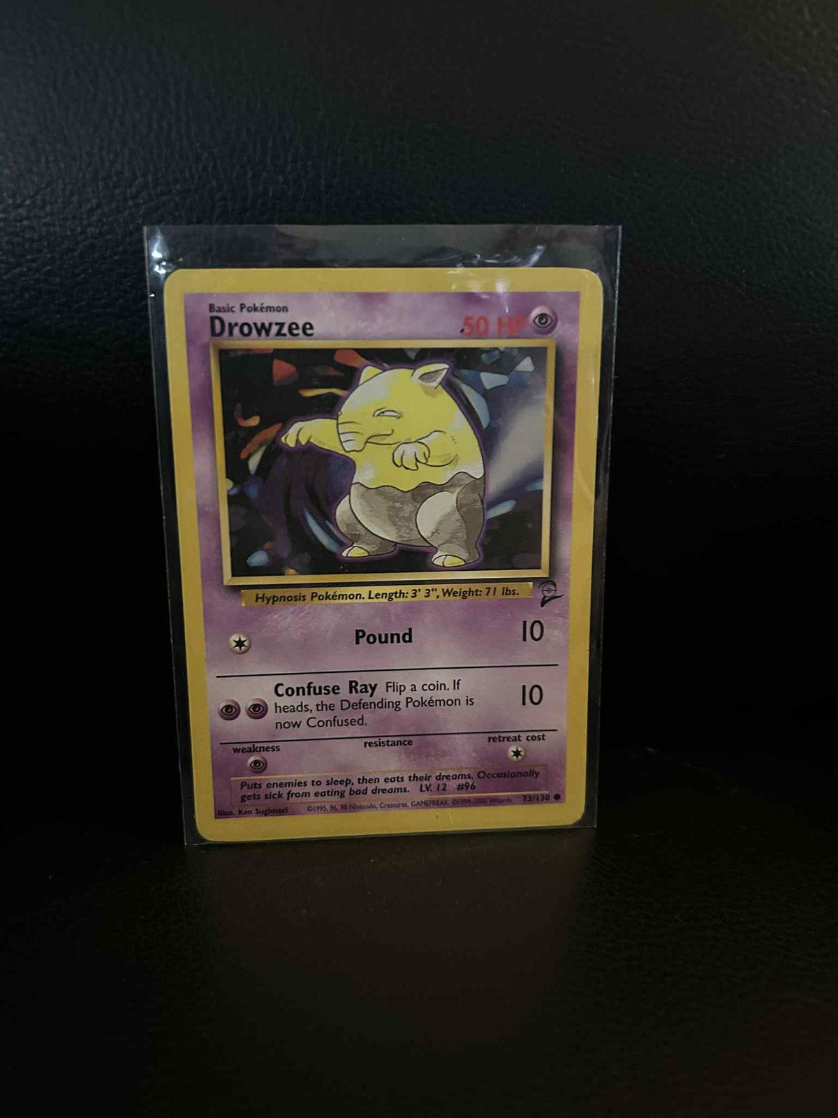 Drowzee - 73/130 - Common - Unlimited Edition Base Set 2 Pokemon Moderately Play
