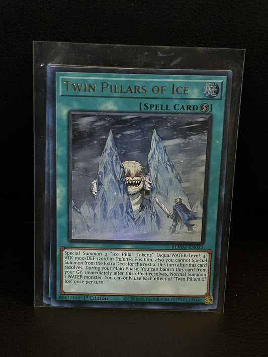 Twin Pillars of Ice - BLMM-EN032 - Ultra Rare - 1st Edition Battles of Legend: M