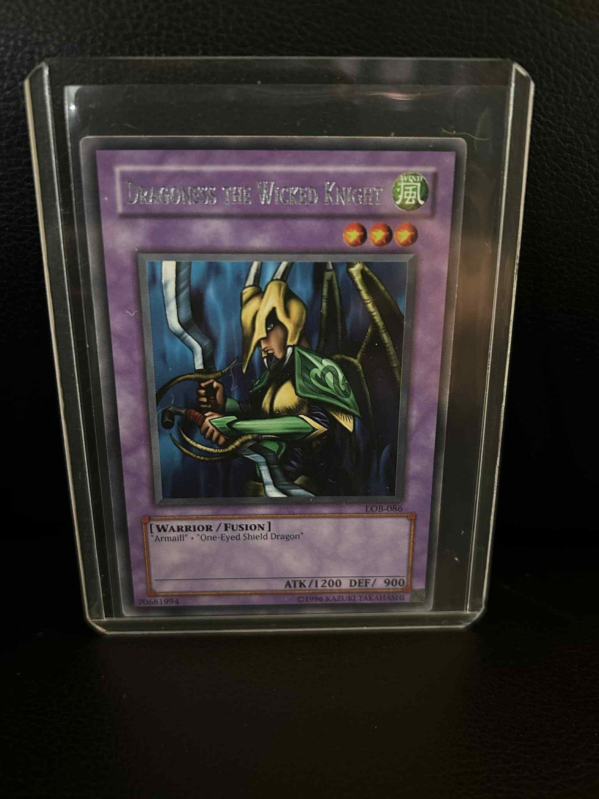 Dragoness the Wicked Knight - LOB-086 - Rare - Unlimited Edition Legend of Blue
