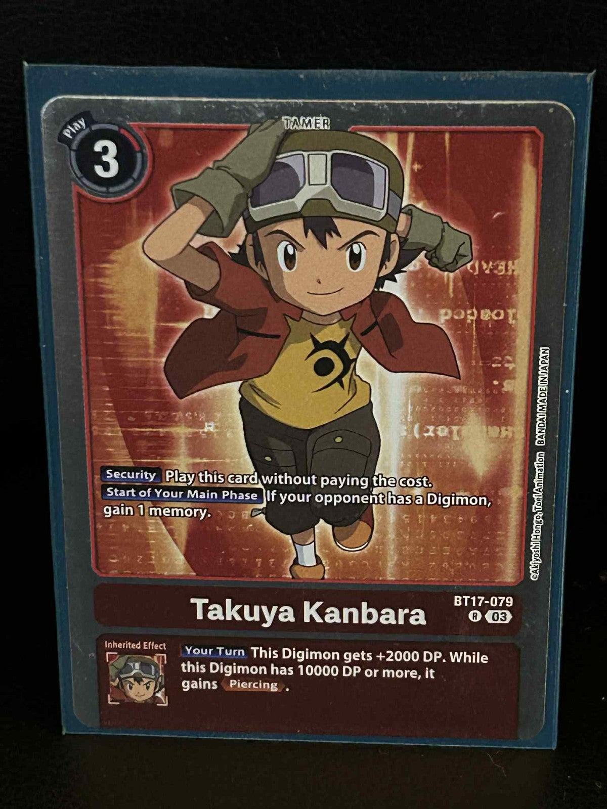 Takuya Kanbara - BT17-079 - R - Foil Secret Crisis Digimon