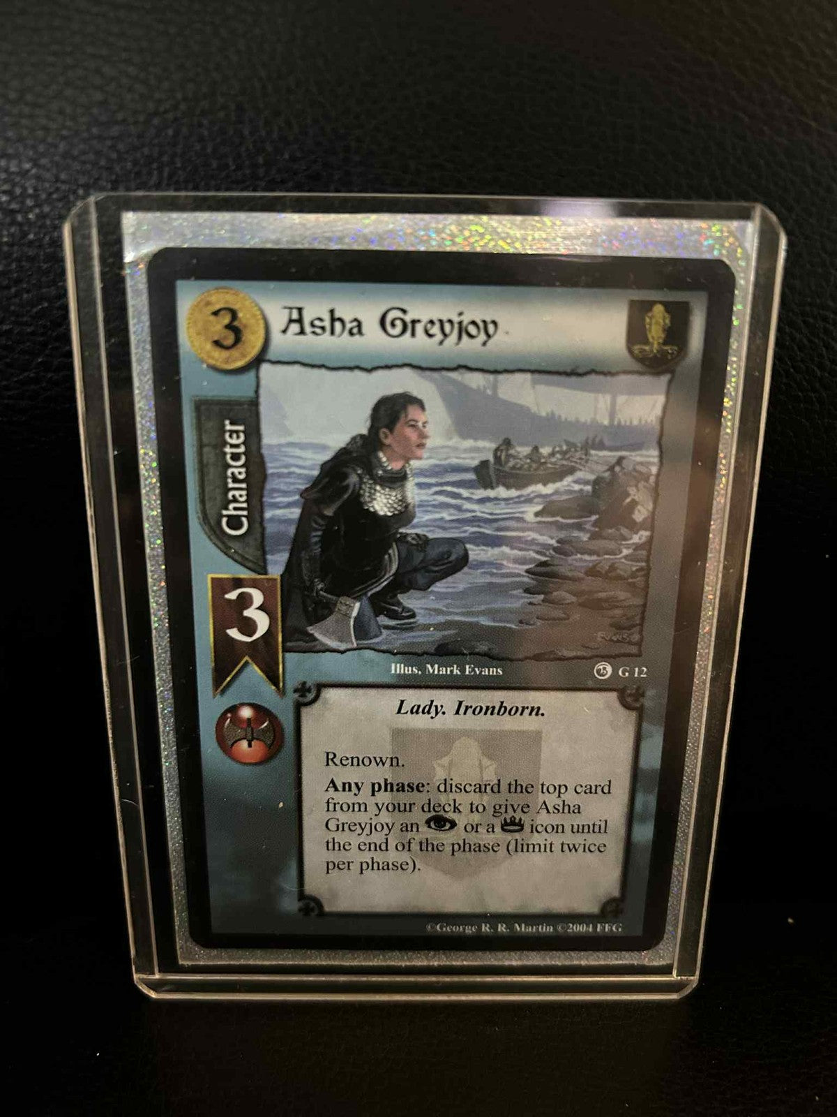 Asha Greyjoy #G12 Ice & Fire Premium Starter A Game of Thrones Lightly Played