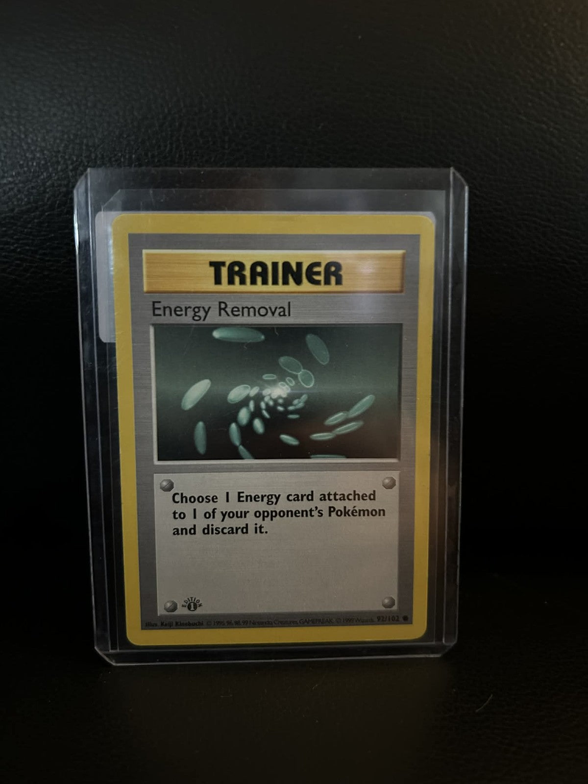 Energy Removal - 92/102 - Common - 1st Edition Base Set Pokemon Lightly Played,