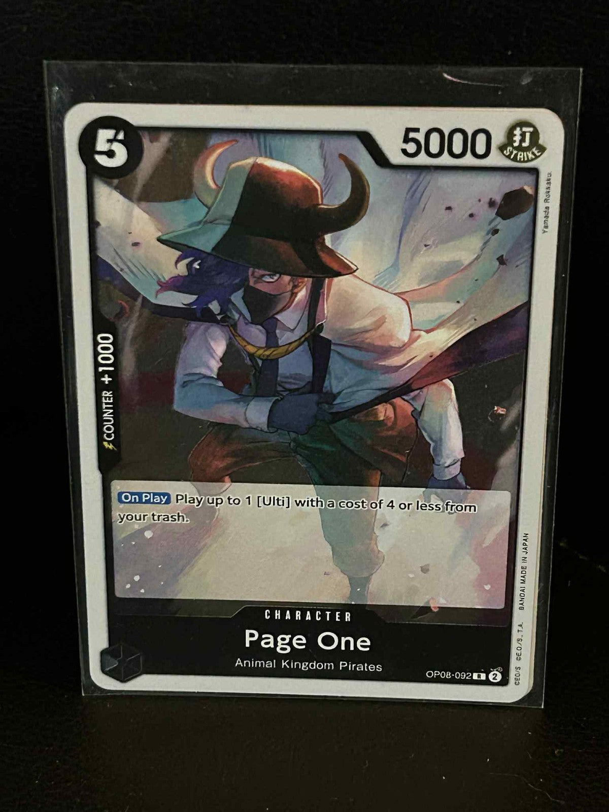 Page One - OP08-092 - R - Foil Two Legends One Piece