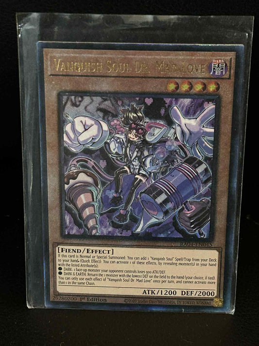 Vanquish Soul Dr. Mad Love - RA04-EN045 - Ultimate Rare - 1st Edition Quarter Ce