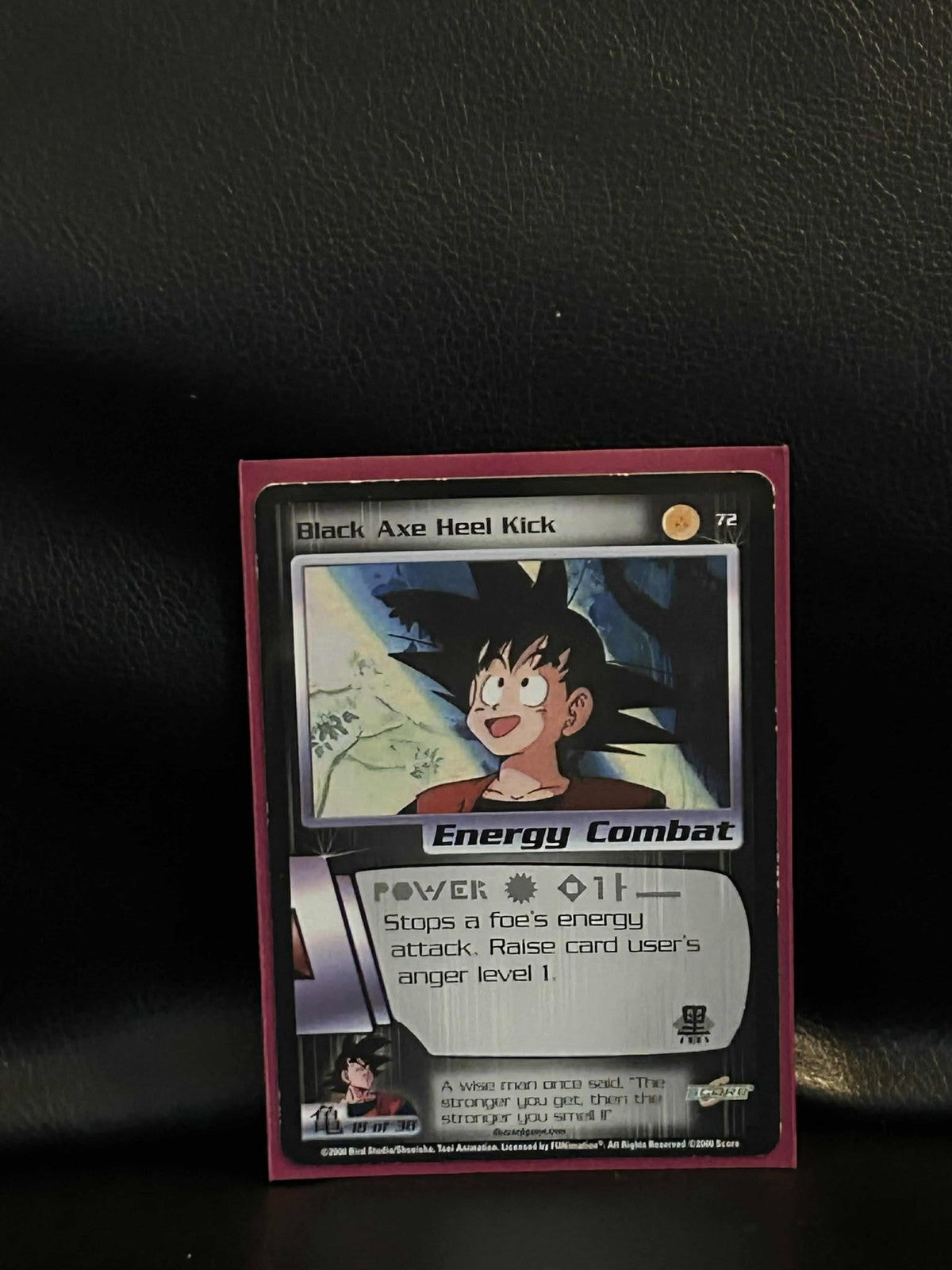 Black Axe Heel Kick - 072 - Limited Edition Saiyan Saga Dragon Ball Z Moderately Trading Card