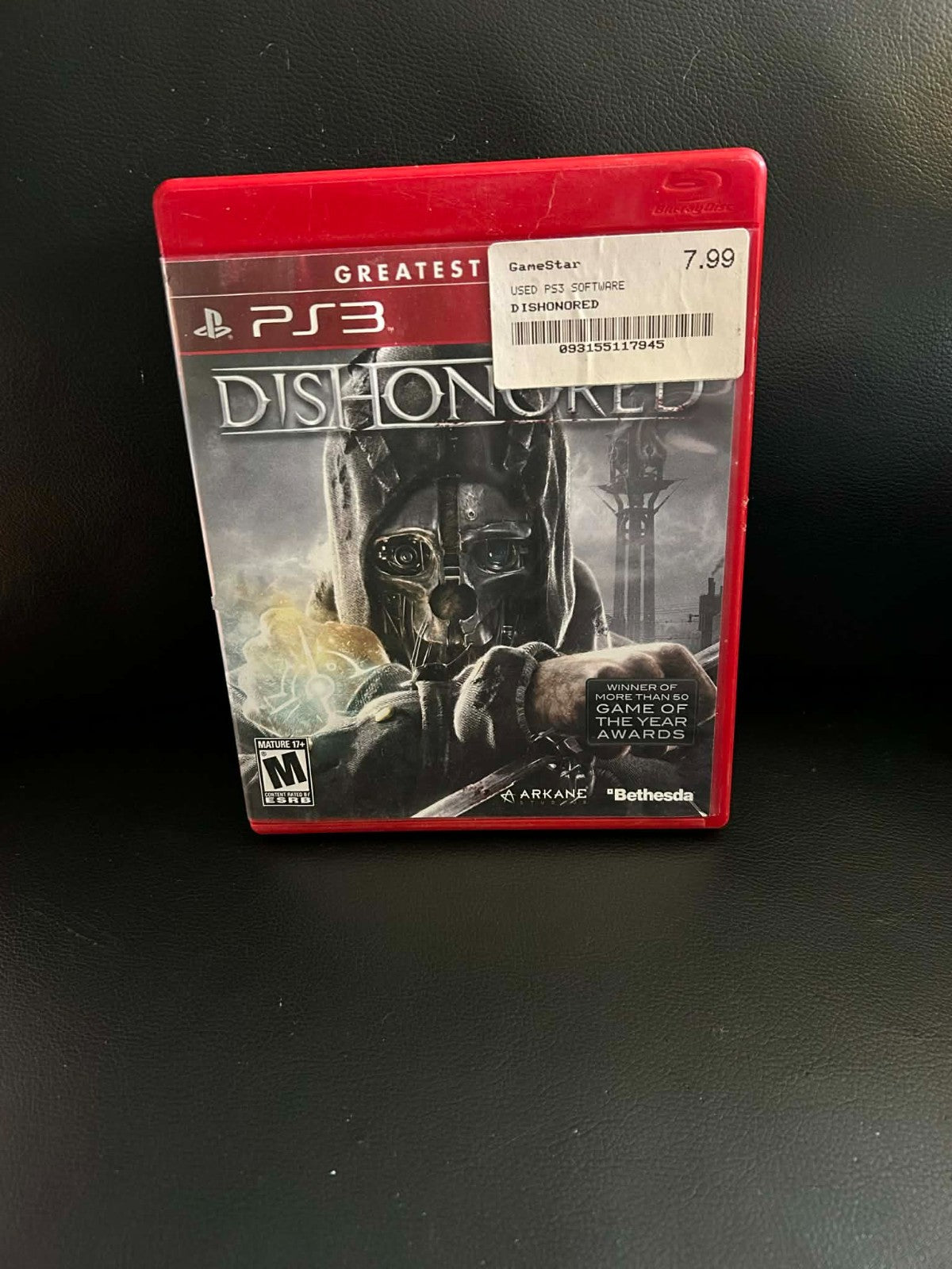 PS3 Dishonored Sony PlayStation 3 Greatest Hits Box and Manual Only Video Game