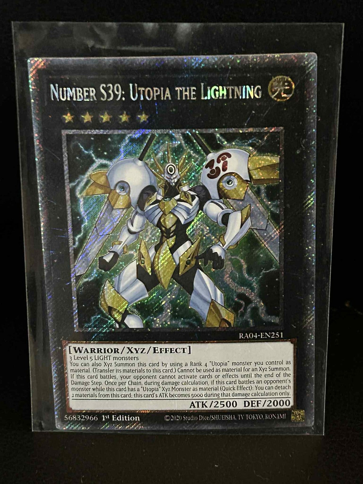 Number S39: Utopia the Lightning - RA04-EN251 - Platinum Secret Rare - 1st Editi