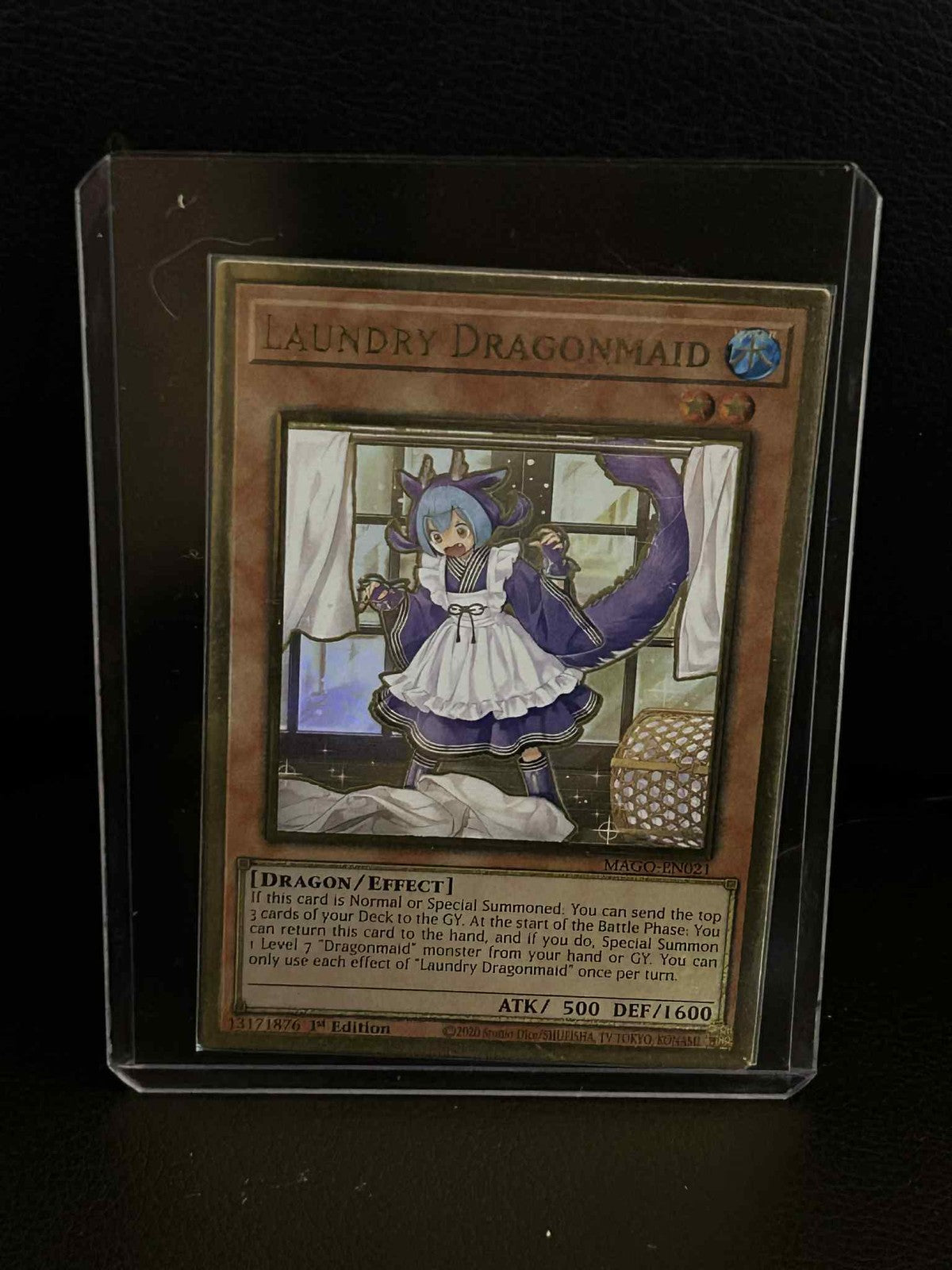 Laundry Dragonmaid - MAGO-EN021 - Premium Gold Rare - 1st Edition Maximum Gold Y