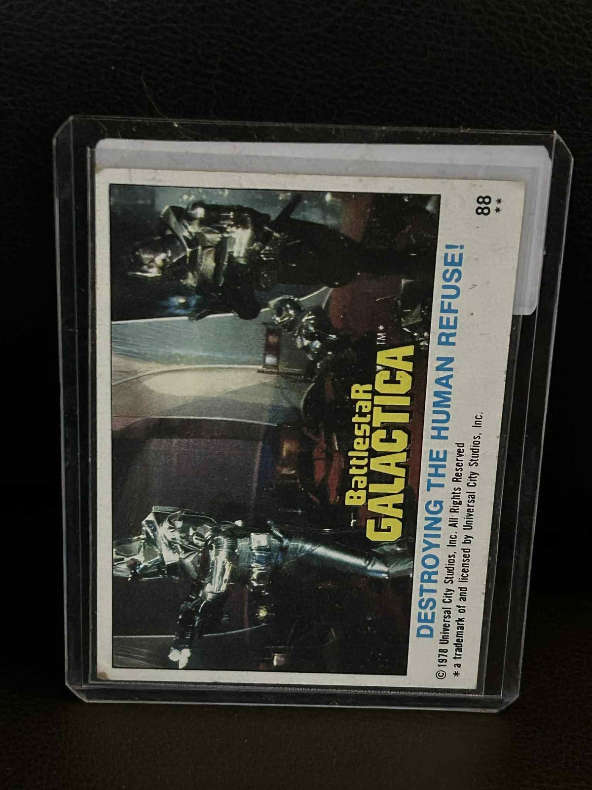 Vernichtung des menschlichen Abfalls! #88 1978 Topps Kampfstern Galactica Moderat bespielte Sammelkarte