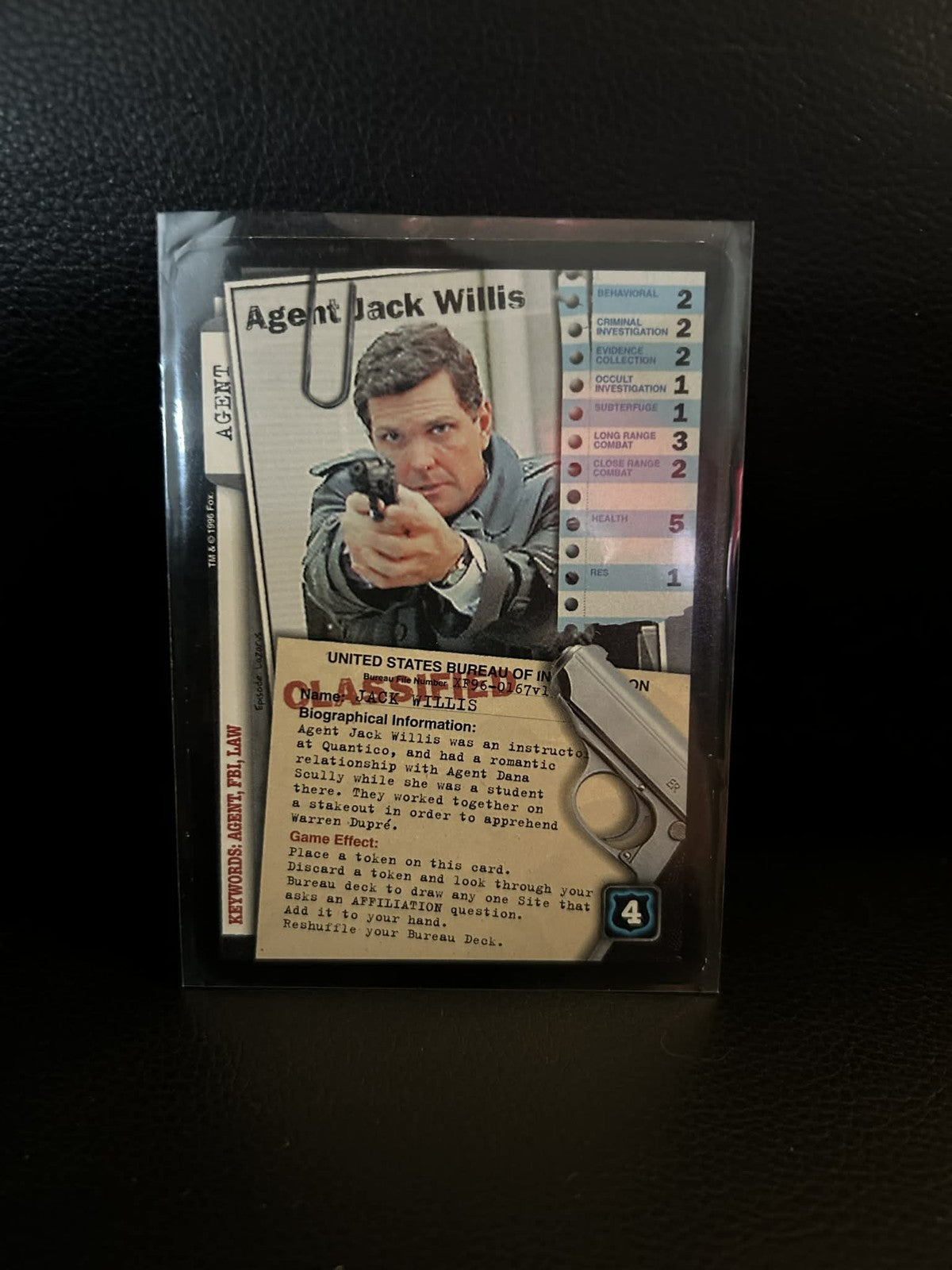 Agent Jack Willis Premier Edition X-Files Lichtspiel