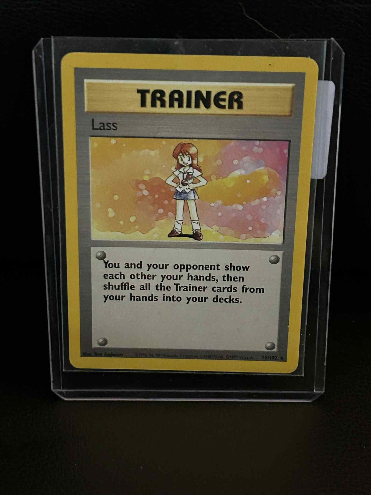 Lass - 75/102 - Rare - Unlimited Edition Base Set Pokemon Moderately Played, Eng