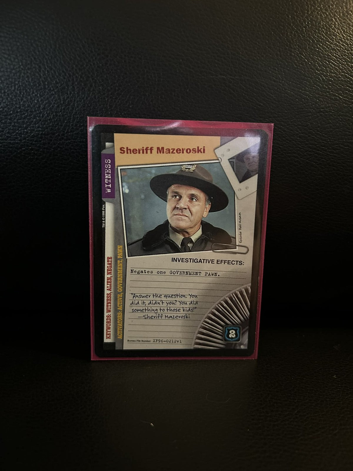 Sheriff Mazeroski Premier Edition X-Files Leicht bespielbar