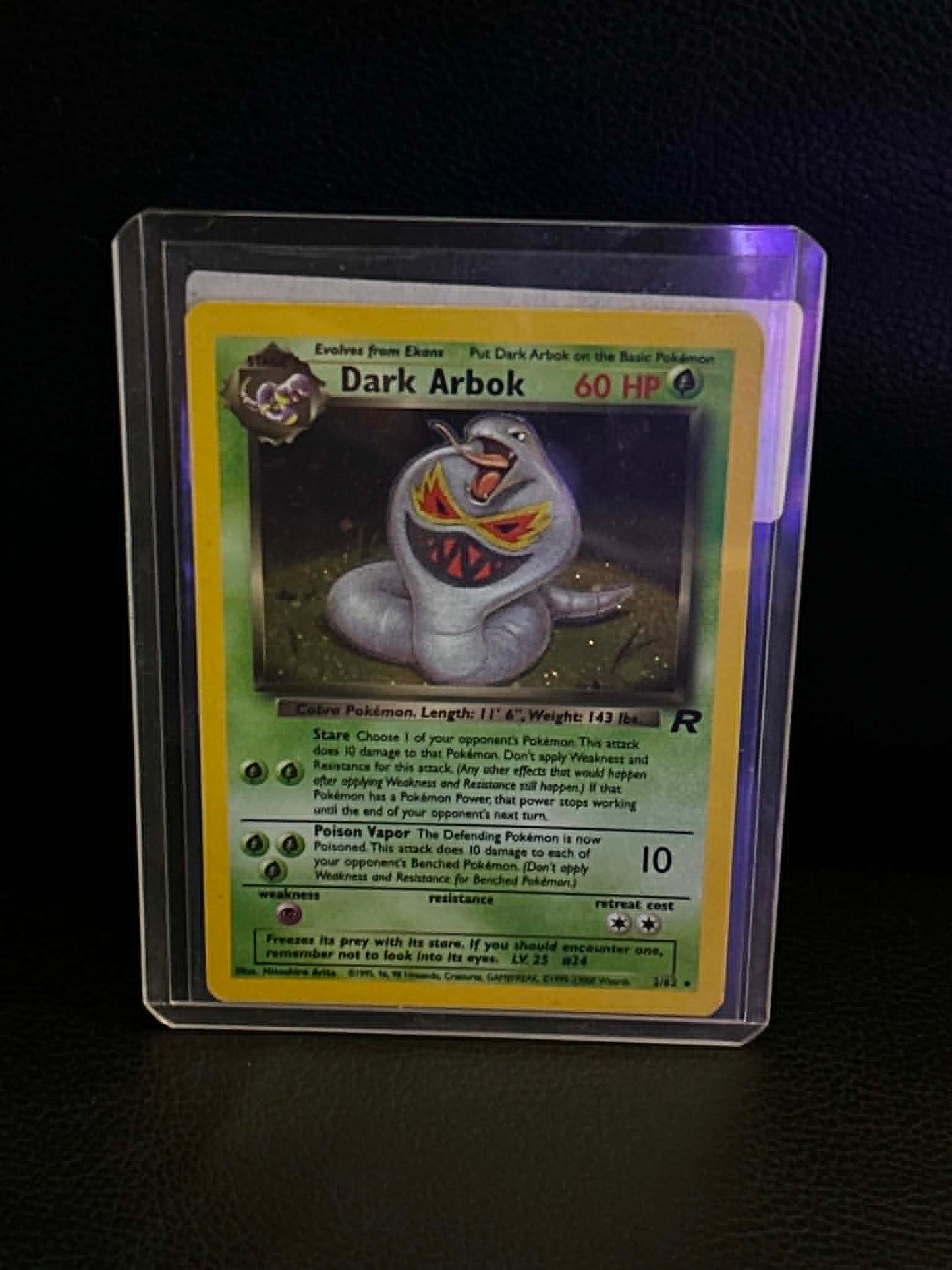 Dark Arbok (2) 02/82 Team Rocket Holo Rare Pokemon Unlimited Holofoil Lightly Played English Trading Card