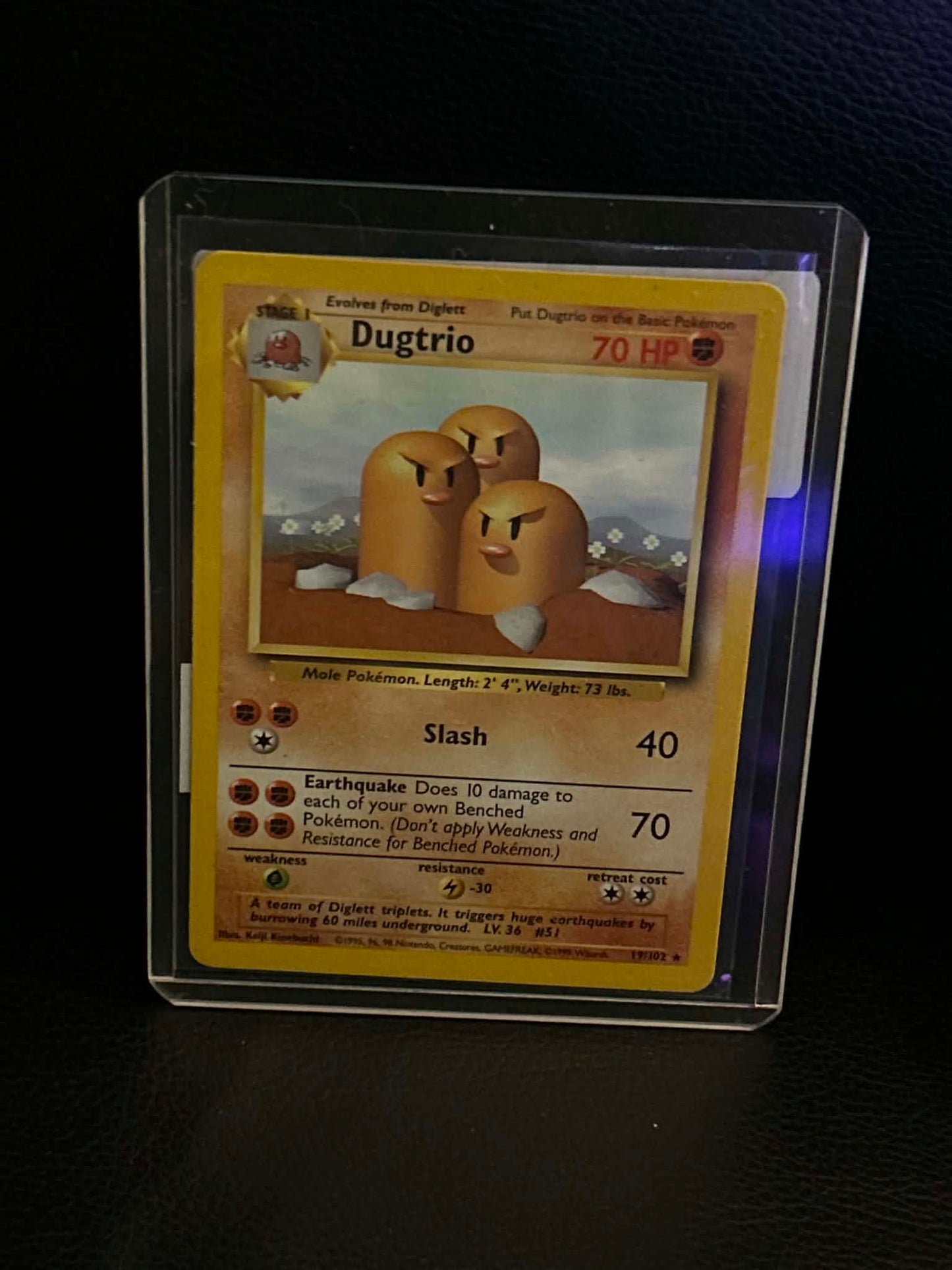 Dugtrio 019/102 Base Set Rare Pokemon Normal Lightly Played English Trading Card