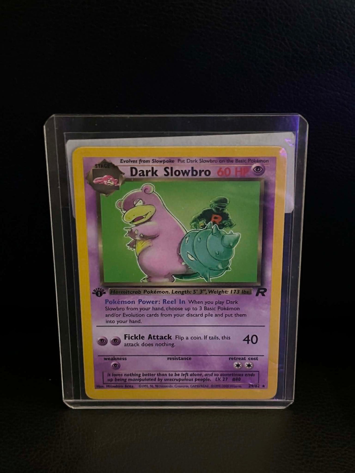 Dark Slowbro (29) 29/82 Team Rocket Rare Pokemon 1st Edition Lightly Played English Trading Card
