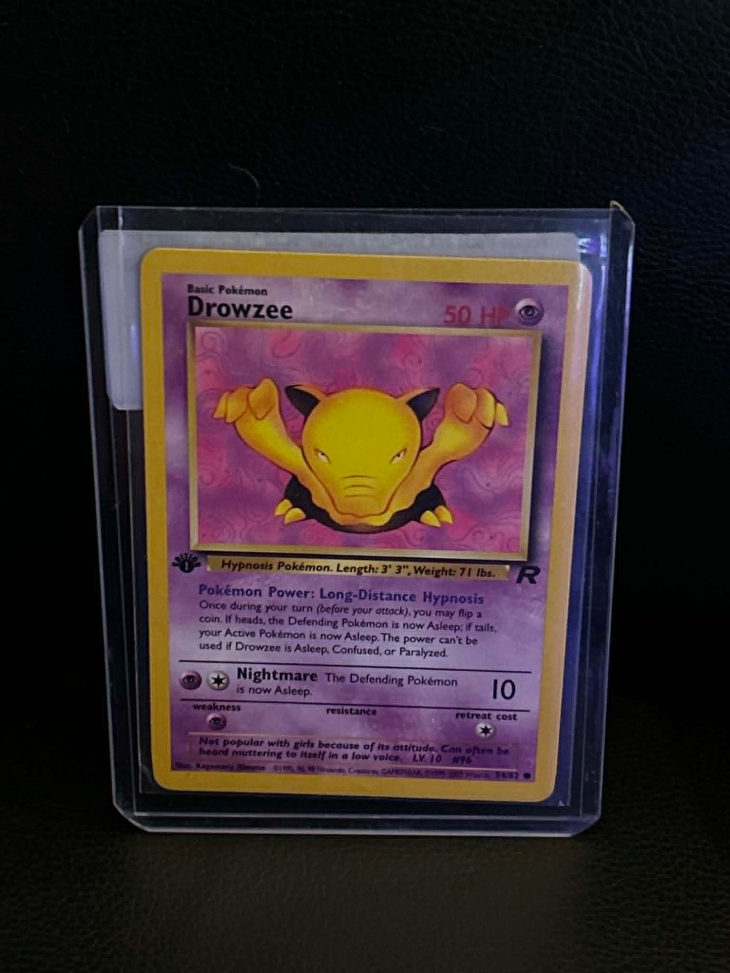 Drowzee 54/82 Team Rocket Common Pokemon 1st Edition Lightly Played English Trading Card