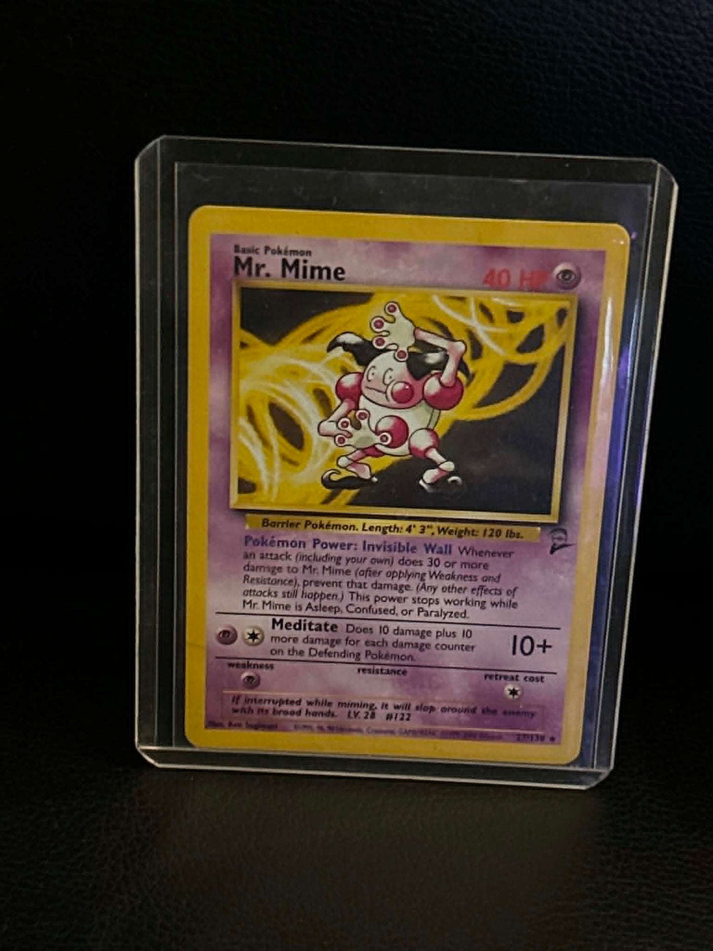 Mr. Mime 027/130 Base Set 2 Rare Pokemon Normal Lightly Played English Trading Card