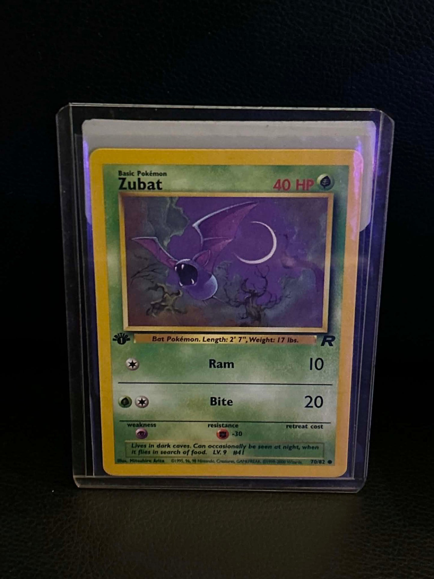 Zubat 70/82 Team Rocket Common Pokemon 1st Edition Lightly Played English Trading Card