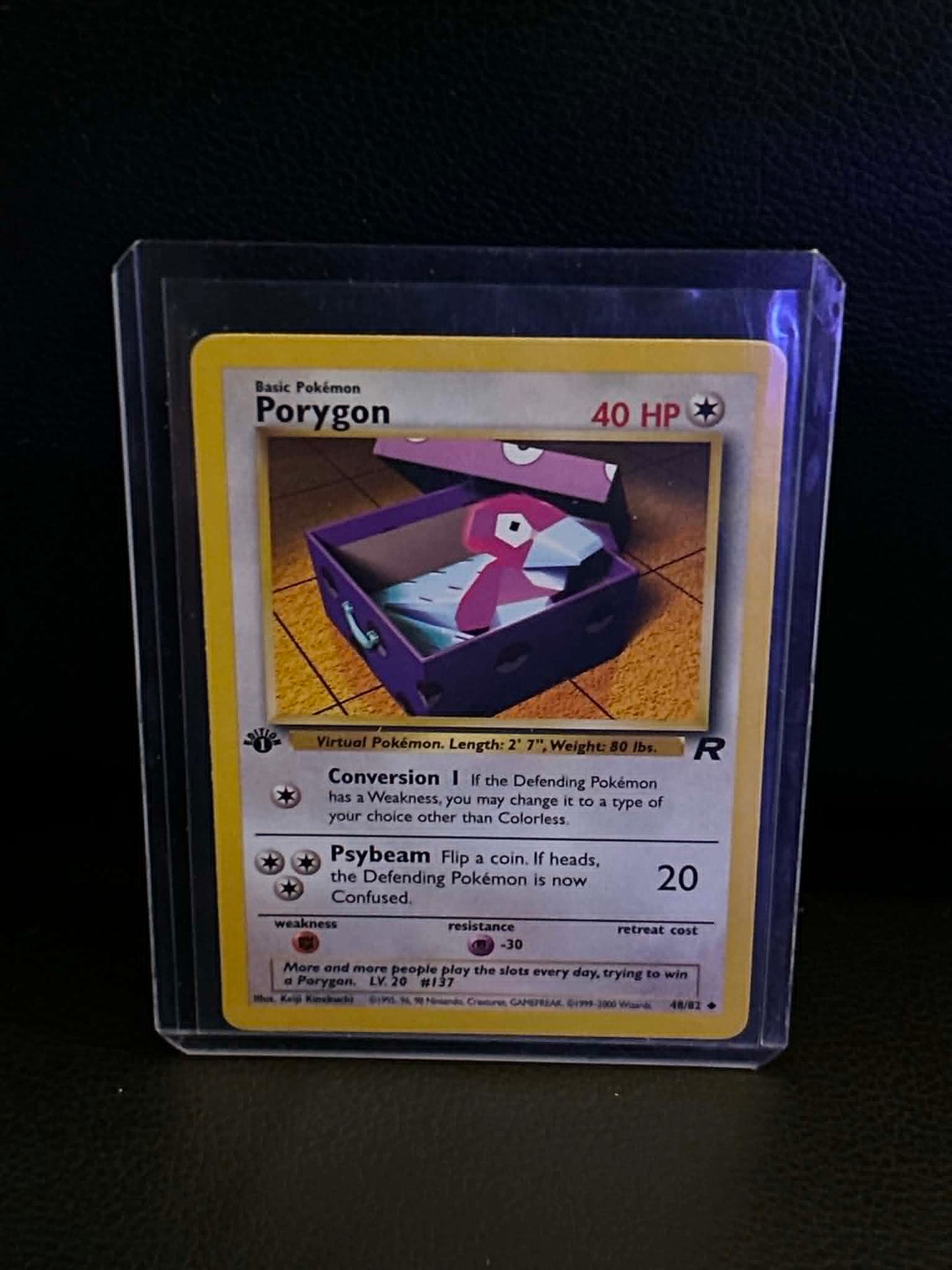 Porygon 48/82 Team Rocket Uncommon Pokemon 1st Edition Lightly Played English Trading Card