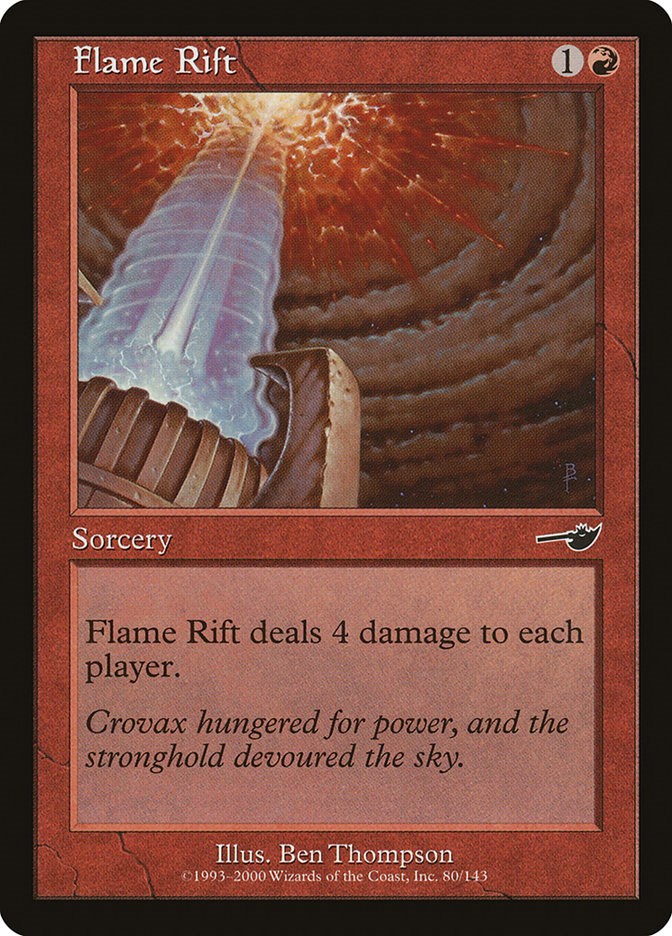 Flame Rift 80 Nemesis Common Magic: The Gathering Normal Lightly Played Chinese Traditional Trading Card