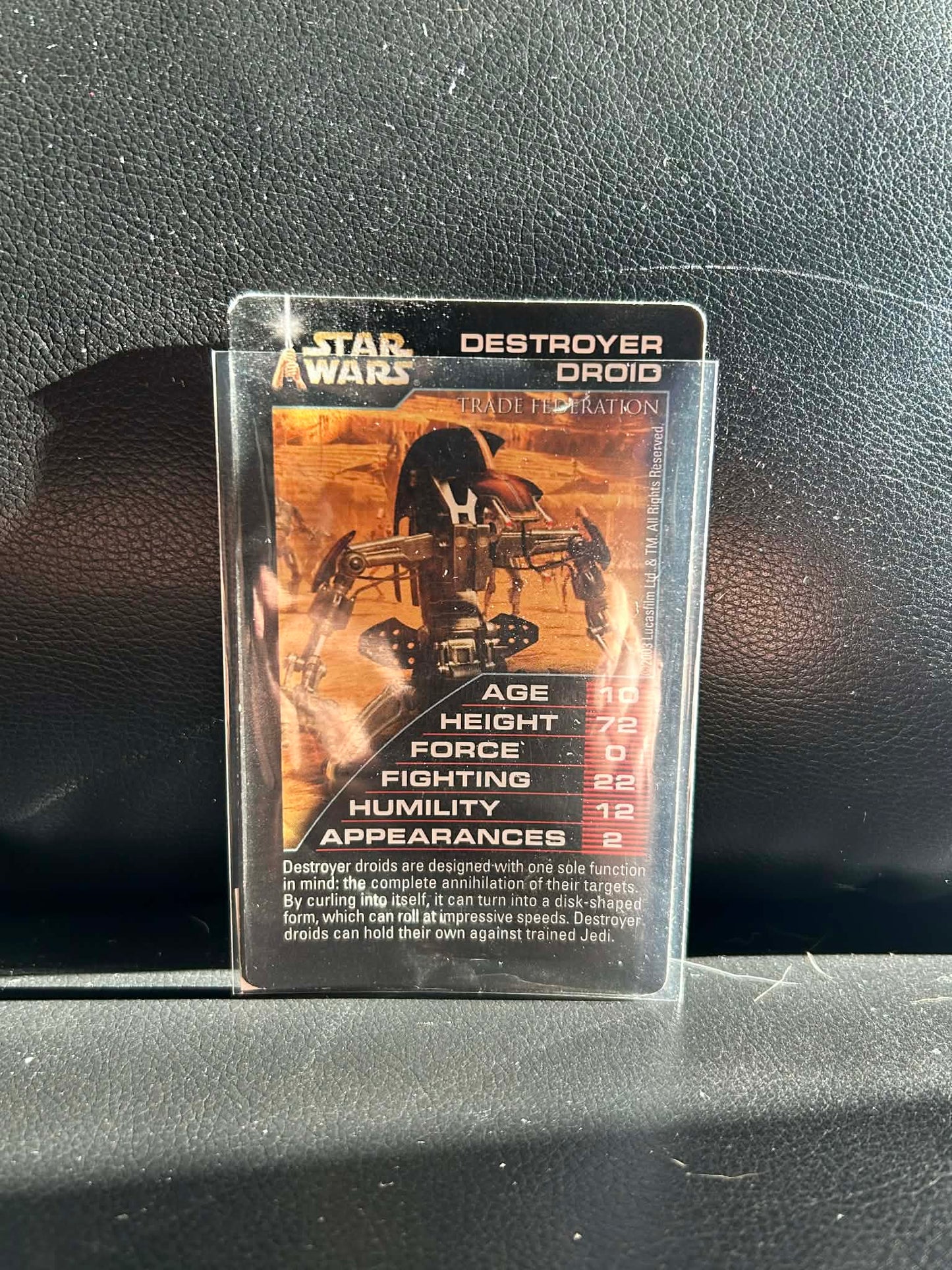 Destroyer Droid Episodes 1-3 Star Wars Top Trumps Moderately Played
