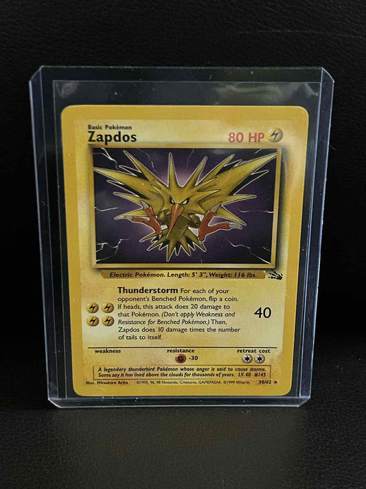 Zapdos - 30/62 - Rare - Unlimited Edition Fossil Pokemon Lightly Played, English