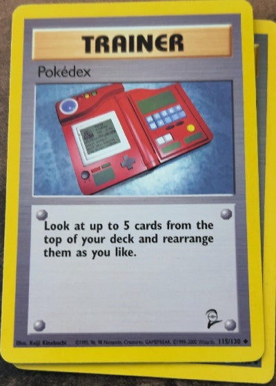 Pokedex 115/130 Base Set 2 Uncommon Pokemon Normal Moderately Played English Trading Card