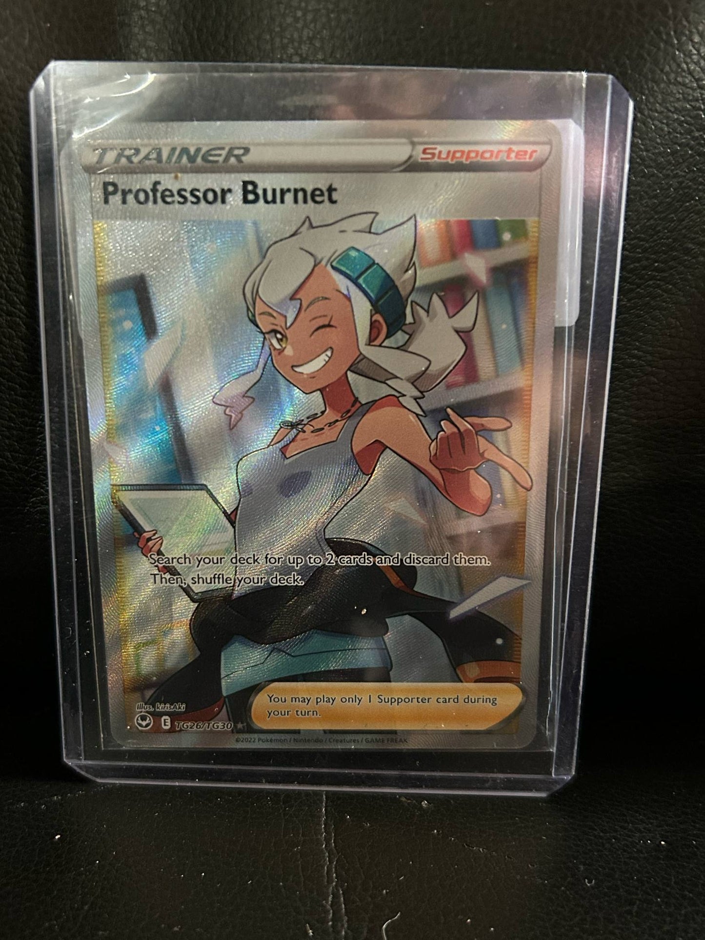 Professor Burnet - TG26/TG30 - Ultra Rare - Silver Tempest Trainer Gallery Pokemon