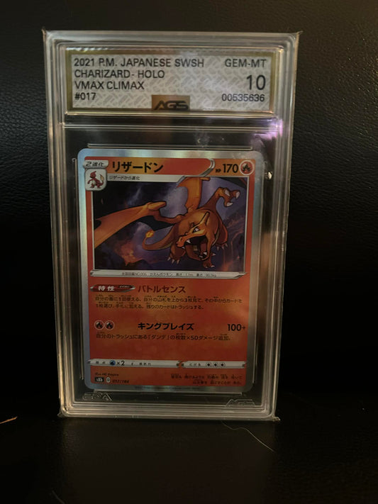 Charizard - 017/184 - Common Japanese: VMAX Climax Pokemon Graded