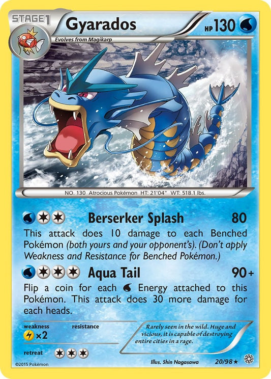 Gyarados (20) 20/98 XY - Ancient Origins Rare Pokemon Normal Lightly Played English Trading Card