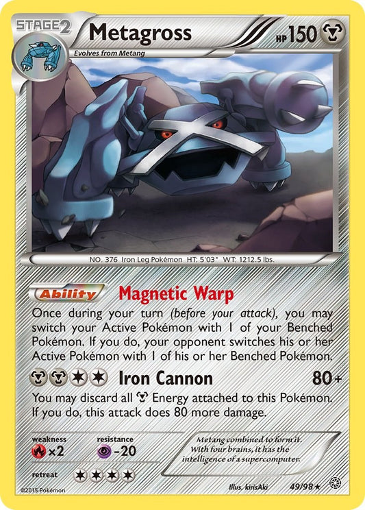 Metagross (49) 49/98 XY - Ancient Origins Rare Pokemon Normal Lightly Played English Trading Card