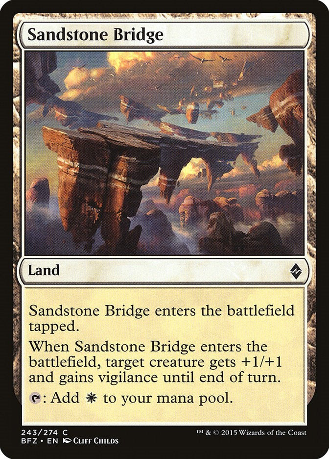 Sandstone Bridge 243 Battle for Zendikar Common Magic: The Gathering Normal Lightly Played English Trading Card