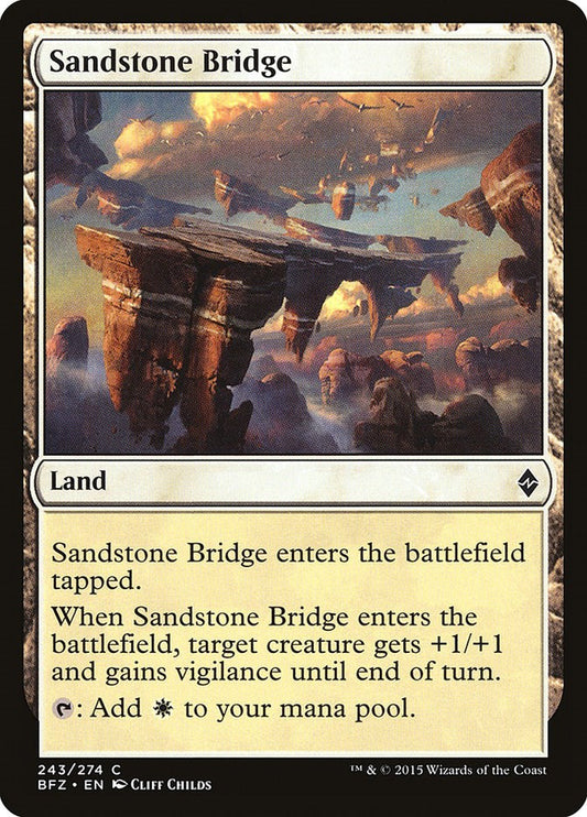 Sandstone Bridge 243 Battle for Zendikar Common Magic: The Gathering Normal Lightly Played English Trading Card