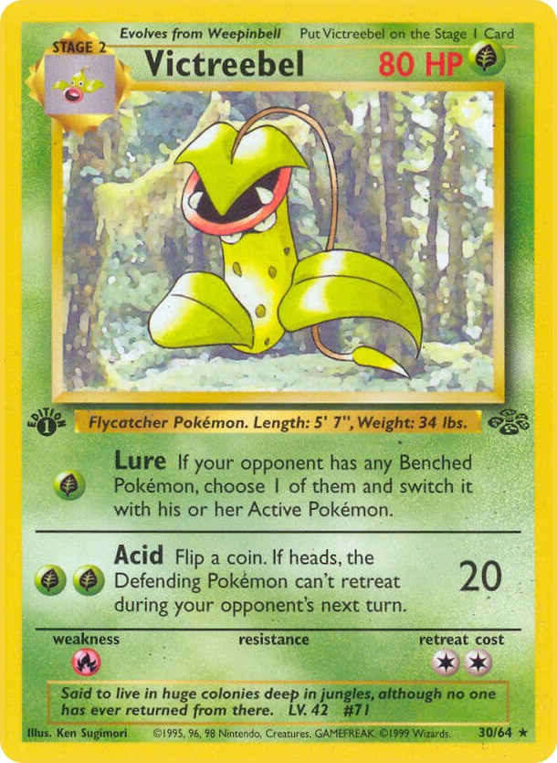 Victreebel (30) 30/64 Jungle Rare Pokemon Unlimited Lightly Played English Trading Card
