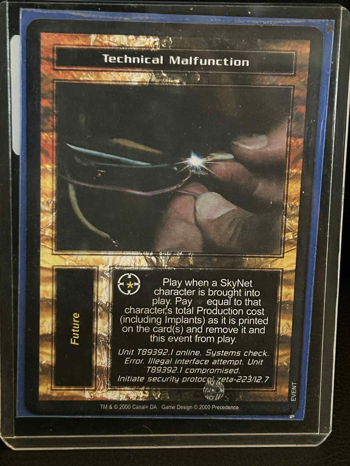 Technical Malfunction Base Set Terminator Light Play Trading Card