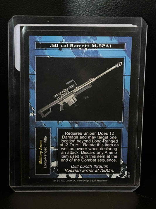 .50 cal Barretta M-82A1 Basis Set Terminator Leicht Gebraucht Sammelkarte