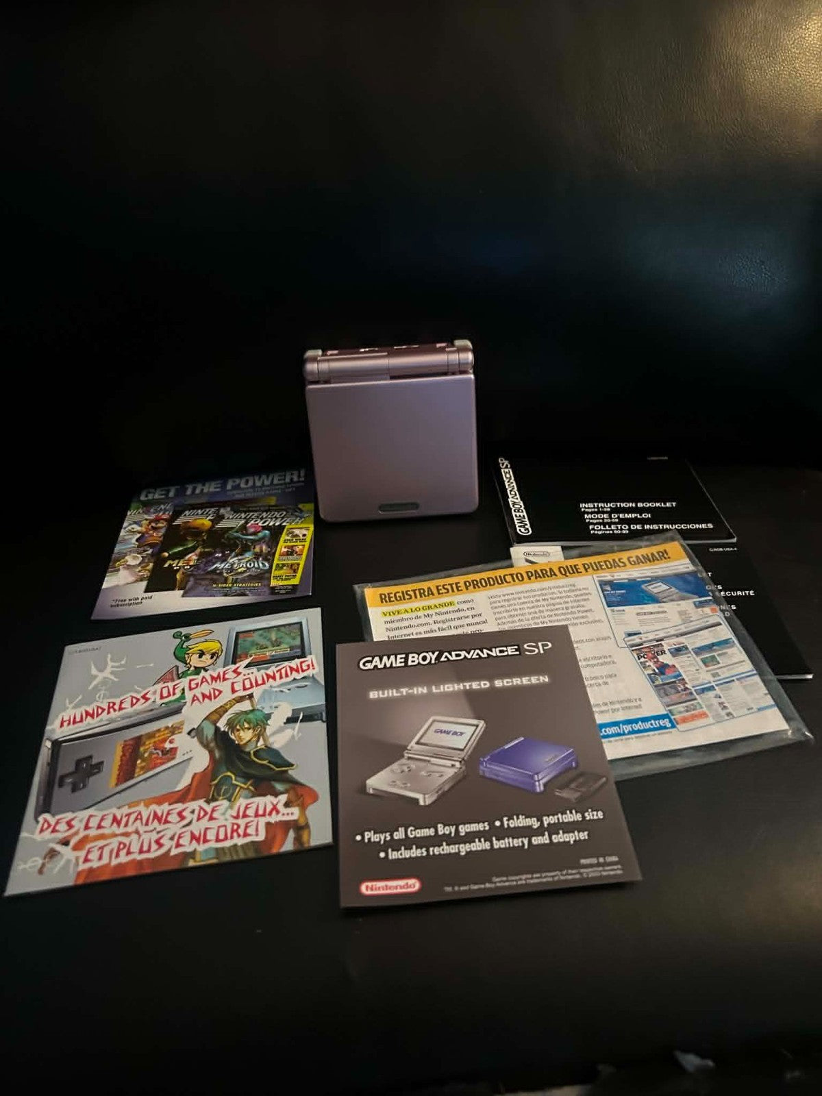 Nintendo Gameboy Advance SP Console Pearl Pink AGS-101 CIB Complete in Box