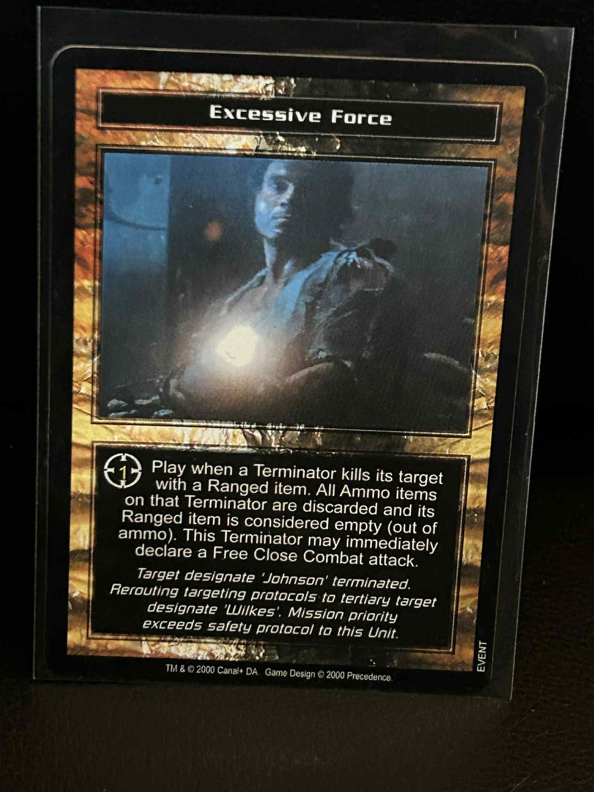 Excessive Force Base Set Terminator Light Play Trading Card