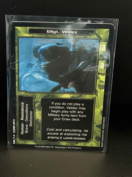 GSgt. Valdez Base Set Terminator Leicht bespielte Sammelkarte