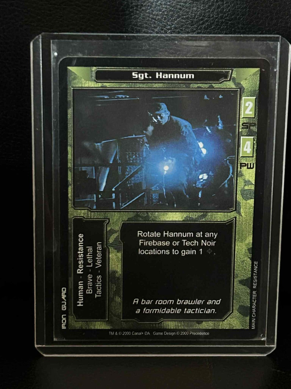 Sgt. Hannum Base Set Terminator Leicht bespielte Sammelkarte