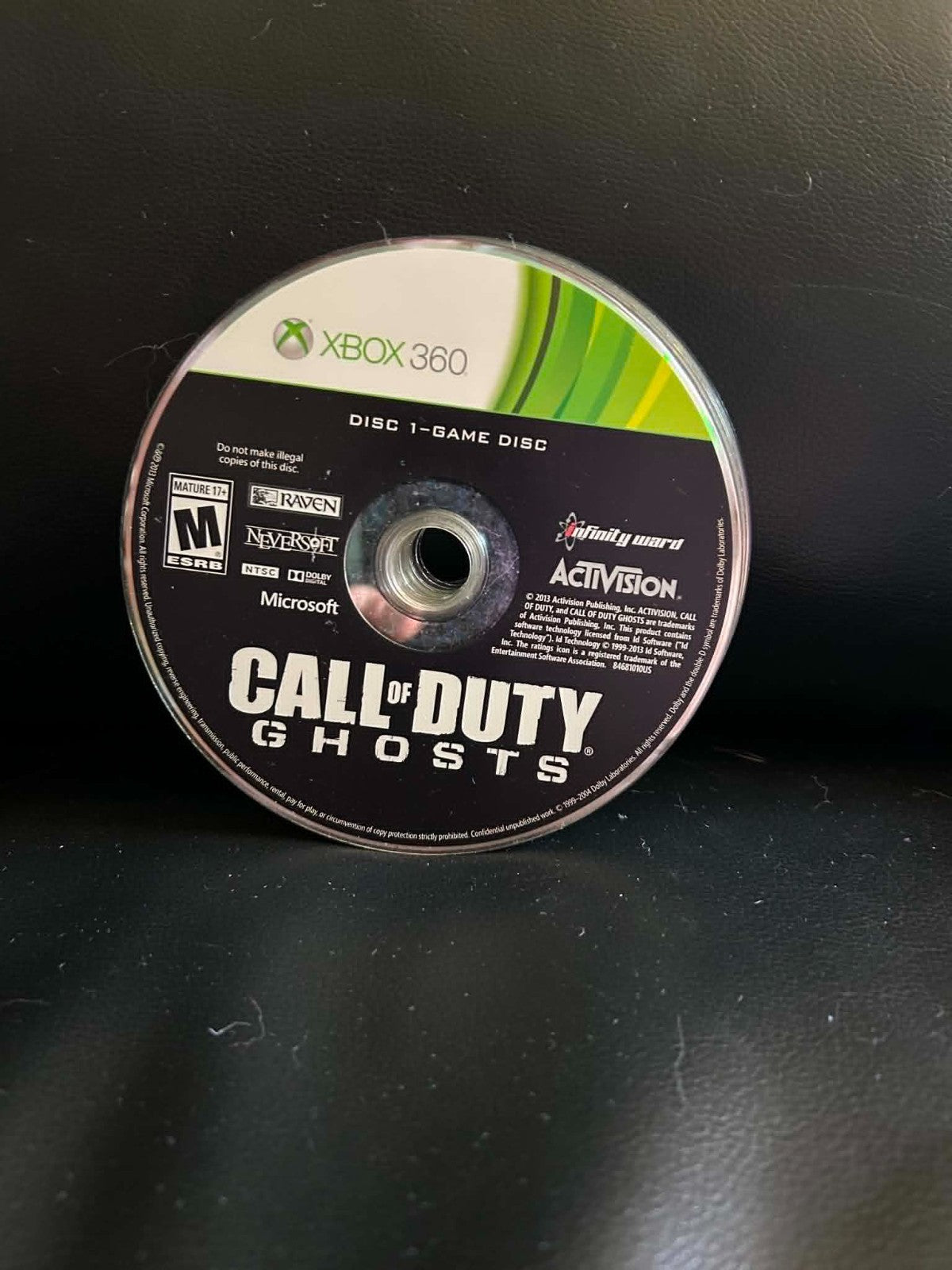 Call of Duty: Ghosts (Microsoft Xbox 360, 2013) Video Game Disc Only