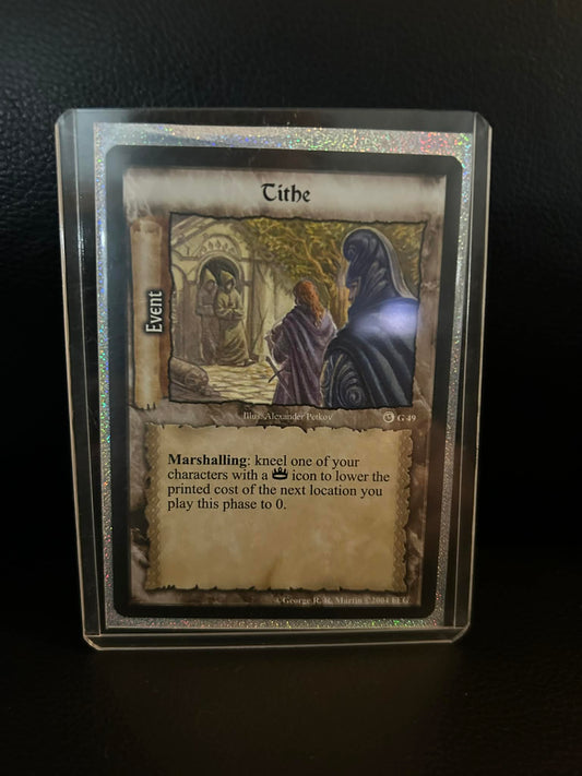 Tithe #G49 Ice & Fire Premium Starter A Game of Thrones Lightly Played