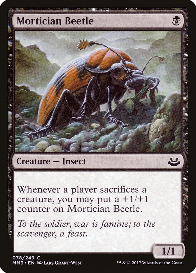 Mortician Beetle 78 Modern Masters 2017 Common Magic: The Gathering Normal Lightly Played English Trading Card