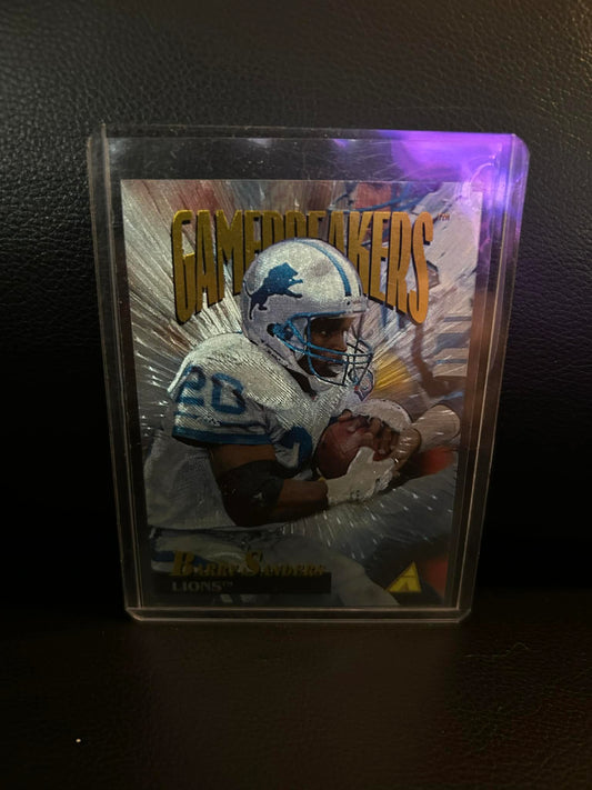 Barry Sanders Gamebreakers #11 1995 Pinnacle Football Lightly Played