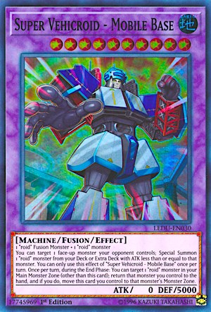 Super Vehicroid - Mobile Base LEDU-EN030 Legendary Duelists Super Rare YuGiOh 1st Edition Moderately Played English Trading Card